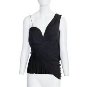 Alexander wang black off shoulder Bustier  top sz